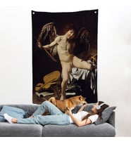 Caravaggio - Aşk Meleği/Tanrısı Victor Duvar Örtüsü - Cupid as Victor-8060
