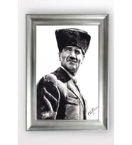 Gümüş Çerçeveli Atatürk Tablo a804