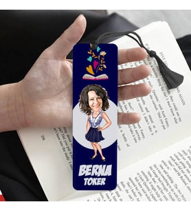 Havam Yerinde Karikatürlü Püsküllü Kitap Ayracı