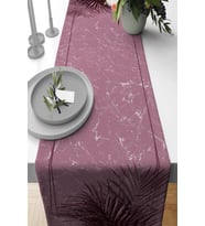 Pembe Çerçeveli Desen Premium Masa Örtüsü Runner RNR094