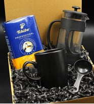 Siyah Kupa & French Press & 250 Gram Tchibo Proffesional Special Filtre Kahve Hediye Seti