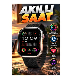 2.02 İnç AMOLED Ekranlı Akıllı Saat Nabız Ölçer Arama Konuşma ve Müzik Dinleme Özellikli