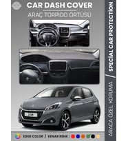 PEUGEOT 208 (2012-2019) Torpido Örtüsü Ön Göğüs Koruma Torpido Koruma Birebir Uyum Kaymaz Özel Kesim