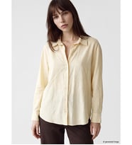 LCW Vision Sarı Oversize %100 Pamuklu Kadın Gömlek