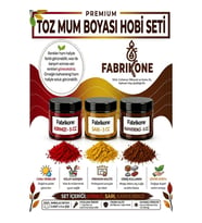 3'lü Set Premium Parafin Soya Wax Toz Mum Boyası Hobi Seti - 5 cc (Kırmızı, Sarı, Kahverengi) BKFAB3KSRKH5G