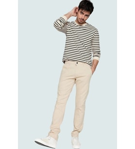 Erkek Regular Fit Chino Gabardin Pantolon Pamuklu Günlük Kombinler İçin Yaz Aylarının Vazgeçilmezi (Taş)