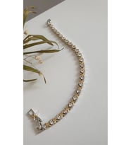 ÇELİK KADIN XOX TAŞLI XUPİNG BİLEKLİK SİLVER  RENK ATMAZ ANTİALERJİK 18 CM FMACCESORİES