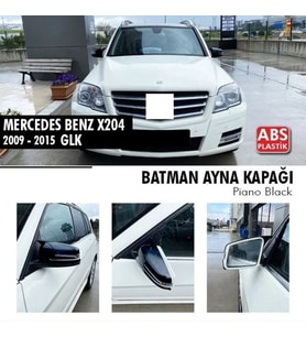 Mercedes X204 GLK Yarasa Ayna Kapağı Batman Parlak Siyah Piano Black