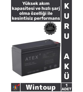 #Akü Tam Bakımsız VRLA Şarj Edilebilir Uzun Ömürlü Derin Döngü Güç Kaynağı UPS 12 V 7 Ah Kuru Akü