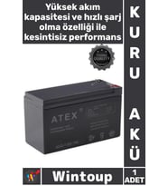 #Akü Tam Bakımsız VRLA Şarj Edilebilir Uzun Ömürlü Derin Döngü Güç Kaynağı UPS 12 V 7 Ah Kuru Akü