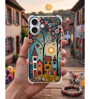 PrintiFy Huawei Psmart ile Uyumlu Düşlerin Dansı Serisi Gece Senfonisi Tasarımlı Uv Baskılı Köşe Korumalı Antişok Kılıf