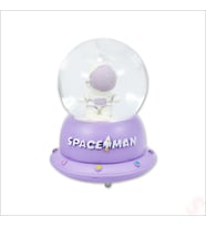 Uçuşan Yıldızlı,7,5cm x 4,5cm Led Işıklı Astronot Küre - Lila (STD)