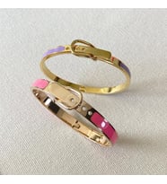 Mineli Rose Gold İkili Çelik Kelepçe