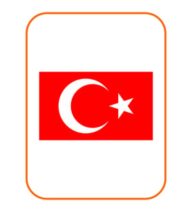 Ay Yıldız Kare Hilal Bayrak Oto Sticker Kırmızı 15*9 Cm