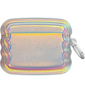 AirPods 3. Nesil için Kılıf Zigzag Hologram Çok Renkli [AirPods 3 ile Uyumlu Kılıf - Çok Renkli]
