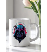 Star Wars Darth Vader Tasarımlı 330ml Baskılı Beyaz Seramik Kupa Bardak