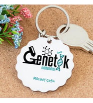 İsme Özel Genetik Mühendisi Papatya Anahtarlık