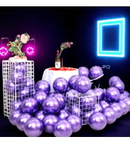 ULTRA YÜKSEK KALİTE 50 ADET MOR KROM BALON AYNALI BALON PARLAK BALON METALİK BALON KROM MOR BALON