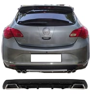 Opel Astra J HB Siyah Difüzör Çiftli Kare Egzoz Görünümlü D Tip Difizör