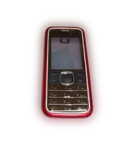 Nokia 7310c Kasa Kapak Tuş Takımı 7310 Supernove Uyumlu Kırmızı Renk Orta Kasa Ön Kapak Arka Kapak Tuş Takımı