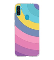Samsung Galaxy M11 Kapak Renk Cümbüşü Tasarımlı Şeffaf Silikon Kılıf