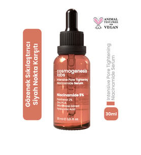 Cosmogenesis Labs Niacinamide Serum 30ml - Siyah Nokta Karşıtı, Gözenek Sıkılaştırıcı Vegan (%5 NİAS