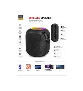SA-147 Rgb Işıklı Taşınabilir Bluetooth Hoparlör 5W Powerbank Fm Radyo, Usb/tf/aux