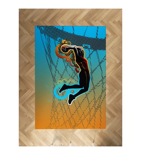 MEKTA HOME BEBEK VE ÇOCUK ODASI Basketbol Desenli Halı