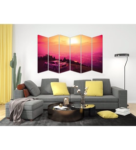 GÜN BATIMI RETRO SUNSET MDF TABLO-1444 MODEL-B