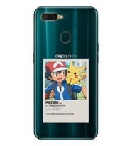 Oppo A5S/AX7/A12 Uyumlu Pokemon Minimalist Poster Desenli Şeffaf Telefon Kılıfı