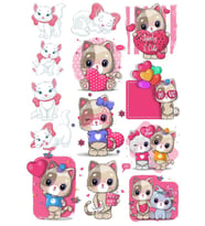Sevimli Kedicik Sticker Set 2 12 Parça Telefon, Tablet, Defter, Laptop Sticker