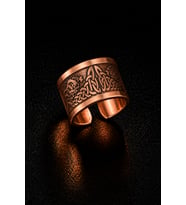Erkek Kadın Bakır Yüzük Viking Hayat Ağacı Model Desenli Bakır Yüzük