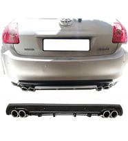 Toyota Auris Siyah Difüzör Çiftli Yuvarlak Egzoz Görünümlü D Tip Difizör