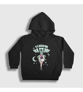 Presmono Unisex Çocuk Siyah Hattori Tsugumi Anime Orient Kapüşonlu Sweatshirt 484982tt