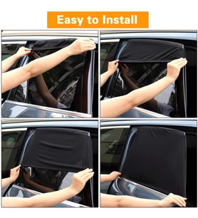 Araba Yan Cam Perdesi Sineklik Araç Oto Güneşlik Örtü Perde Kılıf 2 Adet