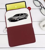 BK Gift Klasik Araç Tasarımlı Taşınabilir Koruyucu Tablet Kılıfı & Organizer Çanta - Bordo-6