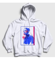 Presmono Unisex Beyaz Watercolor ASAP Rocky Kapüşonlu Sweatshirt 153212tt