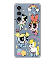 Samsung Galaxy S23 FE Uyumlu Powerpuff Girls Desenli Şeffaf Telefon Kılıfı