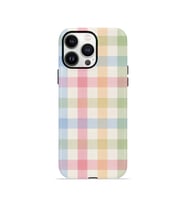 iPhone 13 Pro Max Vorian Çift Katmanlı Kılıf Pastel Gingham
