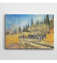 Vincent Van Gogh Blühender Obstgarten Von Zypressen Umgeben Kanvas Tablo
