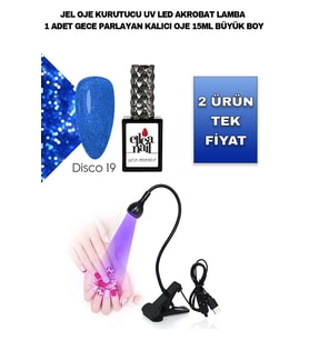 Akrobat Lamba ve Disco Gece Parlayan Kalıcı Oje 15 ml