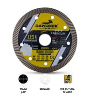115mm Premium İnce Turbo Pro Elmas Testere (Porselen-Seramik)