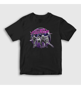 Presmono Unisex Çocuk Siyah Band Steel Panther T-Shirt 375881tt