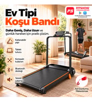 Güçlü Katlanabilir Koşu Bandı Ev Tipi Yürüyüş Fitshow App Bluetoothlu Uzaktan Kumanda Sessiz Motor