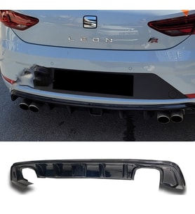 Seat Leon Mk3 Fr Çakarlı Difüzör Parlak Siyah Plastik Sağ Sol Çift 2012-2016 Arka-difizör-bodykit-ek