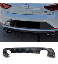 Seat Leon Mk3 Fr Çakarlı Difüzör Parlak Siyah Plastik Sağ Sol Çift 2012-2016 Arka-difizör-bodykit-ek