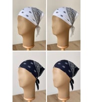%100 Pamuklu Klasik Desen Unisex 4lü Bandana Seti Renkli Bandana Etnik Desenli A Kalite Bandana
