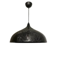 Dylight Retro Siyah Eskitme Desenli Dekoratif Tekli Rustik Metal Sarkıt Avize 43 Cm