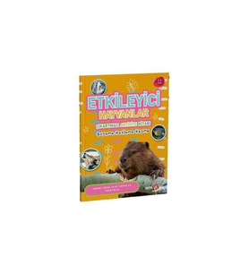 Etkileyici Hayvanlar Çıkartmalı Aktivite Kitabı Boyama Katlama Kesme Beta Kids