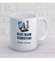 KİŞİYE ÖZEL BİLGİ İŞLEM TEKNİSYENİ MESLEK KUPA BARDAK
